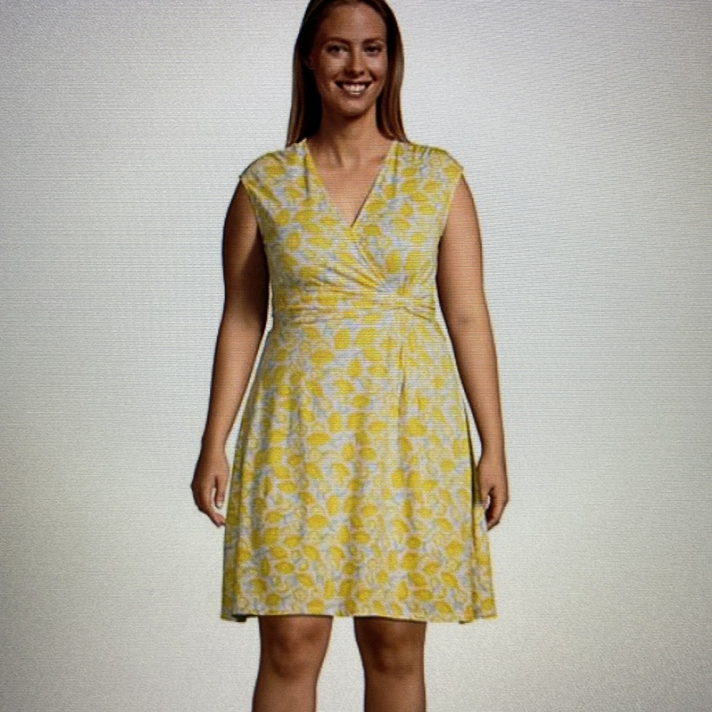 Land’s End Twist-Accent Fit & Flare Dress